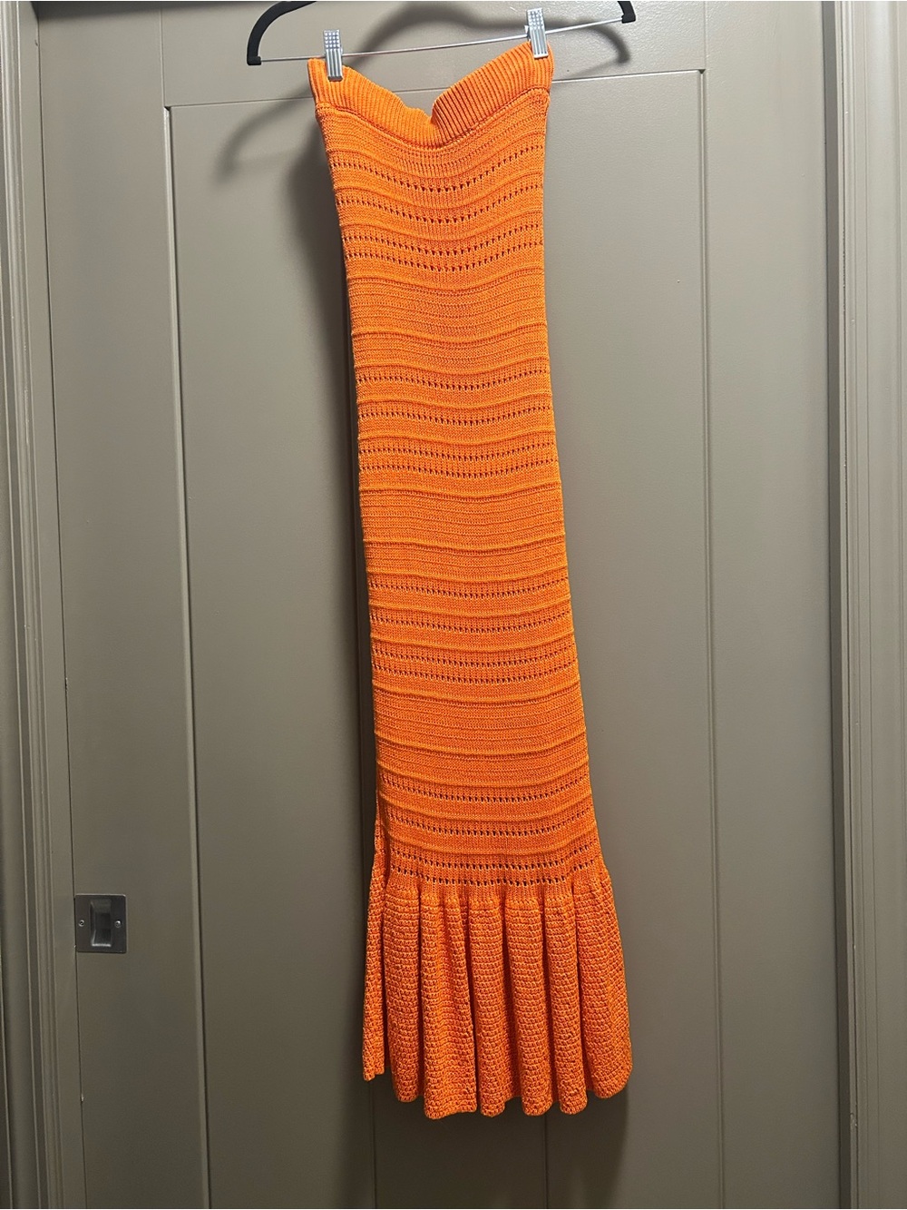 Lulu's Vibrant Orange Strapless Dress